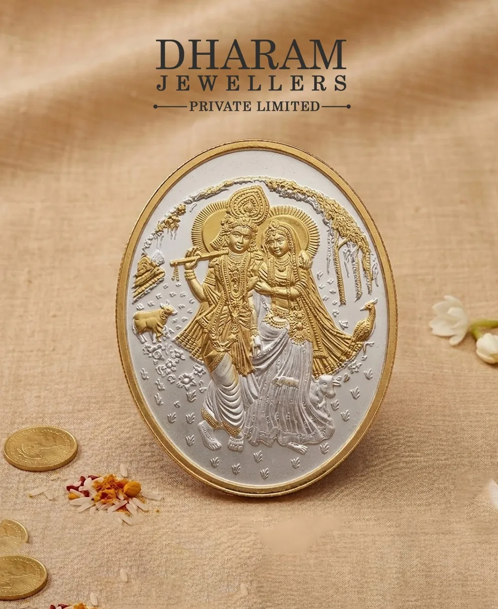 Radha Krishna Medallion